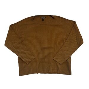 Eileen Fisher Women's Brown‎ Tan Knit Boxy Sweater Size Small